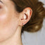 3 Leaf Clover CZ Helix Hoops, Gold, Silver SHEMISLI SH097 - Shemisli Jewels