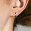 3 Leaf Clover CZ Helix Hoops, Gold, Silver SHEMISLI SH097 - Shemisli Jewels