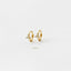 3 Leaf Clover CZ Helix Hoops, Gold, Silver SHEMISLI SH097 - Shemisli Jewels