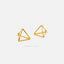 3D Triangle Hoop Earrings, Gold, Silver SHEMISLI SH002 - Shemisli Jewels