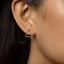 3D Triangle Hoop Earrings, Gold, Silver SHEMISLI SH002 - Shemisli Jewels