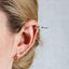 4 Leaf Clover CZ Helix Hoops, Gold, Silver SHEMISLI SH102 - Shemisli Jewels
