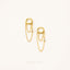 Dangle Chain Baguette CZ Hoop Earrings, White, Emerald, Turquoise, Sapphire, Black, Gold, Silver SHEMISLI SH119, SH359, SH360, SH361, SH362 - Shemisli Jewels