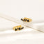 Baguette Abstract Black CZ Hoops, Gold, Silver SHEMISLI SH352 LR - Hoops - Shemisli Jewels - SH352G1 - Baguette Abstract Black CZ Hoops, Gold, Silver SHEMISLI SH352 LR - Shemisli Jewels