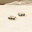 Baguette Abstract Black CZ Hoops, Gold, Silver SHEMISLI SH352 LR - Hoops - Shemisli Jewels - SH352G1 - Baguette Abstract Black CZ Hoops, Gold, Silver SHEMISLI SH352 LR - Shemisli Jewels