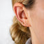 Dainty Shooting Star CZ Climber Earrings, Gold, Silver SHEMISLI SS067 LR - Shemisli Jewels