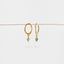 CZ Drop Dangle Hoop Earrings, White Stone, Emerald, Turquoise, Unisex, Gold, Silver SHEMISLI SH069, SH168, SH070, SH272, SH273