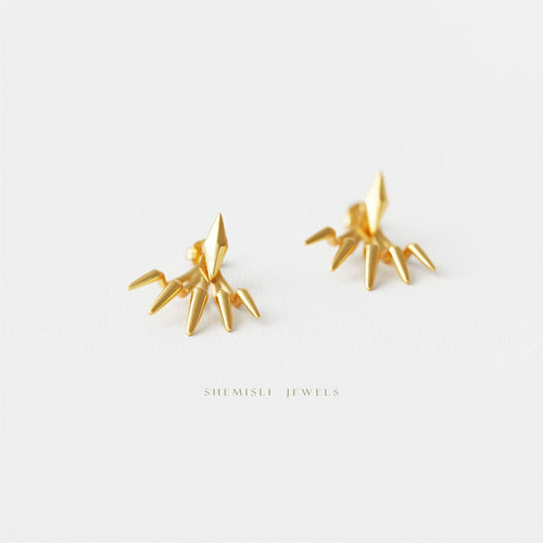 Claw Shape Ear Jackets Earrings, Gold, Silver SHEMISLI - SJ006