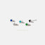 Dainty CZ Spike Stud, White, Emerald, Turquoise, Sapphire, Black Stone, Unisex, Gold, Silver SHEMISLI SS146, SS261, SS262, SS263, SS264
