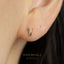 Dainty CZ Spike Stud, White, Emerald, Turquoise, Sapphire, Black Stone, Unisex, Gold, Silver SHEMISLI SS146, SS261, SS262, SS263, SS264