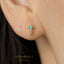 Dainty CZ Spike Stud, White, Emerald, Turquoise, Sapphire, Black Stone, Unisex, Gold, Silver SHEMISLI SS146, SS261, SS262, SS263, SS264