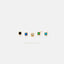 Tiny Square CZ Stud, Cube Earring, White, Emerald, Turquoise, Sapphire, Black, Unisex, Gold, Silver SS240, SS022, SS241, SS242, SS243