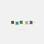4 Leaf Clover Flower Stud, White, Emerald, Turquoise, Sapphire, Black, Unisex, Gold, Silver SHEMISLI SS040, SS079, SS080, SS246, SS247