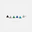 Tiny Clover Flower Stud, White, Emerald, Turquoise, Sapphire, Black, Opal, Gold Silver SHEMISLI SS039, SS151, SS152, SS244, SS245, SS184 - Shemisli Jewels