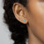 Tiny Leaf CZ Earring, White, Emerald, Turquoise, Sapphire, Black, Opal, Unisex, Gold, Silver SHEMISLI SS190, SS313, SS314, SS315, SS316 LR