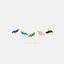 Tiny Leaf CZ Earring, White, Emerald, Turquoise, Sapphire, Black, Opal, Unisex, Gold, Silver SHEMISLI SS190, SS313, SS314, SS315, SS316 LR