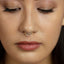 Double CZ Septum Ring, Crescent Moon Hoop, Daith Hoop, Hinged Clicker Hoop, 16ga 8mm or 10mm, Unisex, G23 Titanium, SHEMISLI SH224, SH225