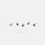 Tiny CZ Diamond Shape Stud, White, Emerald, Turquoise, Sapphire, Black, Unisex, Gold, Silver SHEMISLI - SS108, SS109, SS110, SS345, SS346