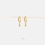 CZ Drop Dangle Hoop Earrings, White Stone, Emerald, Turquoise, Unisex, Gold, Silver SHEMISLI SH069, SH168, SH070, SH272, SH273