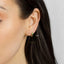 Tiny CZ Stone Helix Hoop Earring, White Stone, Emerald, Turquoise, Opal, Unisex, Gold, Silver SH616, SH626, SH636, SH646, SH656, SH666