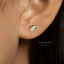 Tiny Fern Leaf Stud Earrings, Gold, Silver SHEMISLI SS373 - Shemisli Jewels