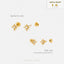 Tiny Star Stud, Unisex, Gold, Silver SS034 SS341 SS342 SS343 SS344 Butterfly End, SS353 SS485 Screw Ball End (Type A)