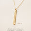 Bar Necklace, Vertical Bar Necklace, Long Necklace, Silver Bar, Sterling Necklace, Minimalist Jewelry, Unisex, Gold Filled, Silver • NBV35X5