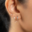 Multicolored Rainbow CZ Hoop Earrings, Huggies, Unisex, Gold, Silver SHEMISLI SH194