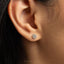 North Star Studs With White and Emerald Stones Unisex, Gold, Silver SHEMISLI SS651 Butterfly End, SS652 Screw Ball End (Type A)