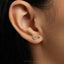 Tiny Safety Pin Stud Earrings, Unisex, Gold, Silver SHEMISLI SS803 Butterfly End, SS804 Screw Ball End (Type A) LR