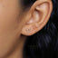 Tiny Angel Wing Stud Earring, Unisex, Gold, Silver SS058 Butterfly End, SS462 Screw Ball End (Type A) LR
