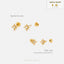 Tiny Star Stud Earring, Starburst Celestial Jewel, Unisex, Gold, Silver SHEMISLI SS034 Butterfly End, SS353 Screw Ball End (Type A)