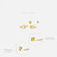 Tiny Angel Wing Stud Earring, Unisex, Gold, Silver SS058 Butterfly End, SS462 Screw Ball End (Type A) LR