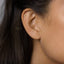 Tiny Moon CZ Stud Earring, Luna Studs, Unisex, Gold, Silver SHEMISLI SS036 Butterfly End, SS352 Screw Ball End (Type A)