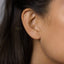 Tiny Moon CZ Stud Earring, Luna Stud, Unisex, Gold, Silver SHEMISLI SS036 Butterfly End, SS352 Screw Ball End (Type A)