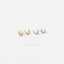 Tiny Moon CZ Stud Earring, Luna Studs, Unisex, Gold, Silver SHEMISLI SS036 Butterfly End, SS352 Screw Ball End (Type A)
