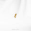 a single gold earring on a white background