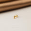 Tiny 2 beads Threadless Flat Back Lip Labret Stud, 18,16ga, 6-10mm Unisex, Surgical Steel SHEMISLI SS592