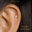 Tiny 3-Petal Opal Flower Threadless Flat Back Earring, 20,18,16ga, 5-10mm, Unisex, Surgical Steel, SHEMISLI SS546