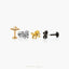 Tiny Octopus Threadless Flat Back Earring, 20,18,16ga, 5-10mm Unisex, Surgical Steel SHEMISLI SS576