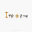 Tiny Open Flower Threadless Flat Back Earring, 20,18,16ga, 5-10mm Unisex, Surgical Steel SHEMISLI SS731