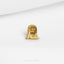 a gold pin with the word rip on it