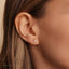 Tiny White Stone Baguette Threadless Flat Back Earring, 20,18,16ga, 5-10mm Unisex, Surgical Steel SHEMISLI SS900