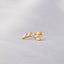 Dainty 5 leaf Threadless Flat Back Earring, 20,18,16ga, 5-10mm Unisex, Surgical Steel SHEMISLI SS734