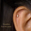 Tiny White Stone Marquise Threadless Flat Back Earring, 20,18,16ga, 5-10mm, Unisex, Surgical Steel, SHEMISLI SS573
