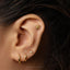 Tiny Daffodil Threadless Flat Back Earring, March Birth Flower, 20,18,16ga, 5-10mm Unisex, Surgical Steel SHEMISLI SS1049