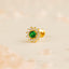 Tiny Emerald Flower Threadless Flat Back Earring, 20,18,16ga, 5-10mm Unisex, Surgical Steel SHEMISLI SS996