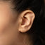 Tiny Carnation Threadless Flat Back Earring, January Birth Flower 20,18,16ga, 5-10mm Unisex, Surgical Steel SHEMISLI SS1047
