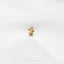 a gold brooch depicting a giraffe on a white background