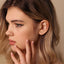 Tiny Teardrop White Stone Threadless Flat Back Earring, 20,18,16ga, 5-10mm Unisex, Surgical Steel SHEMISLI SS594